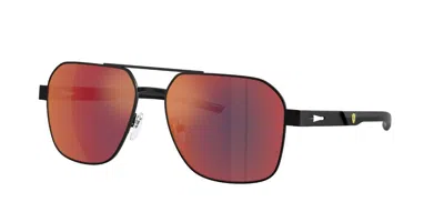 Ferrari Scuderia Fz5003 101/6p Occhiali Da Sole Neri Per Uomo In Brown