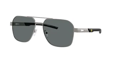 Ferrari Scuderia Fz5003 Polarized 104/81 Occhiali Da Sole Gunmetal Per Uomo In Gray