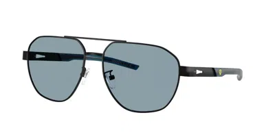 Ferrari Scuderia Fz5004d Vestibilità Orientale 101/72 Occhiali Da Sole Neri Per Uomo In Blue