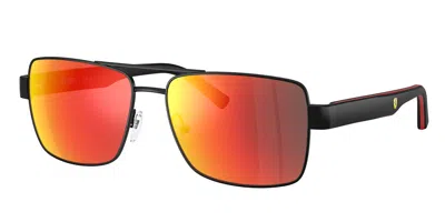 Ferrari Scuderia Fz5005 101/6q Men's Sunglasses Black Size 59 In Multi