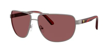 Ferrari Scuderia Fz5007 115/1e Men's Sunglasses Gunmetal Size 64 In Multi