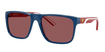 Ferrari Scuderia Fz6002u 533/1e Men's Sunglasses Blue Size 59 In Pink