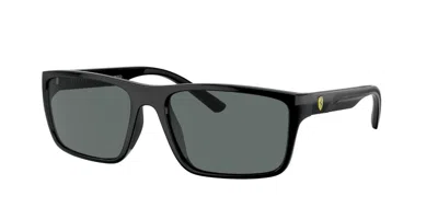 Ferrari Scuderia Fz6003u Polarized 501/81 Occhiali Da Sole Neri Per Uomo In Black