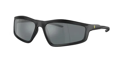 Ferrari Scuderia Fz6007u 504/6g Men's Sunglasses Black Size 64 In Gray