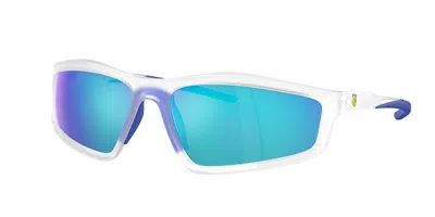 Ferrari Scuderia Fz6007u 505/25 Men's Sunglasses Grey Size 64 In Blue