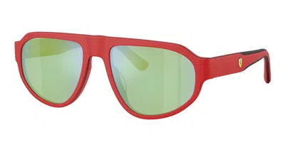 Ferrari Scuderia Fz6027u 758/55 Men's Sunglasses Red Size 57 In Multi