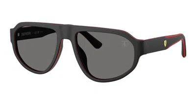 Ferrari Scuderia Fz6027u Polarized 757/81 Men's Sunglasses Black Size 57 In Brown