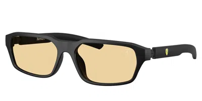 Ferrari Scuderia Fz6032d Asian Fit 504/85 Men's Sunglasses Black Size 58 In Matte Black