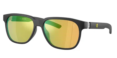 Ferrari Scuderia Fz6033d Asian Fit 531/8n Men's Sunglasses Black Size 58 In Matte Transparent Black
