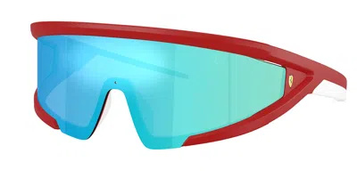 Ferrari Scuderia Fz6038u 514/55 Men's Sunglasses Red Size 143 In Matte Red