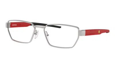 Ferrari Scuderia Fz7008 107 Men's Glasses Silver Size 55 - Free Lenses - Blue Light Block Available In Metallic