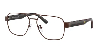 Ferrari Scuderia Fz7014d Asian Fit 134 Men's Glasses Brown Size 55 - Free Lenses - Blue Light Block Available In Red