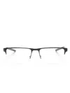 Ferrari Scuderia Rectangle-frame Glasses In Black