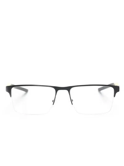 Ferrari Scuderia Rectangle-frame Glasses In Black