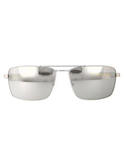 Ferrari Scuderia Squared Sunglasses 0 Fz5001 107/6 G In 107/6g Brushed Silver