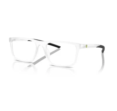 Ferrari Scuderia Unisex Fz8001u Eyeglasses In Transparent / Clear In White