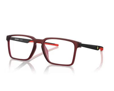 Ferrari Scuderia Unisex Fz8005u Eyeglasses In Red Matte