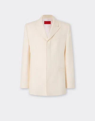 Ferrari Shantung Silk Jacket In Neutral
