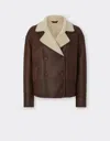 Ferrari Shearling Caban In #n/d