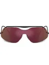 Ferrari Shield-frame Sunglasses In Black