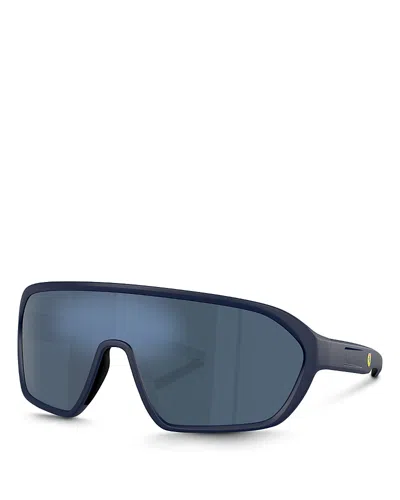 Ferrari Shield Sunglasses, 142mm In Matte Blue
