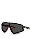 Ferrari Shield Sunglasses, 147mm In Matte Black