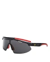 Ferrari Shield Sunglasses, 160mm In Black/gray Solid