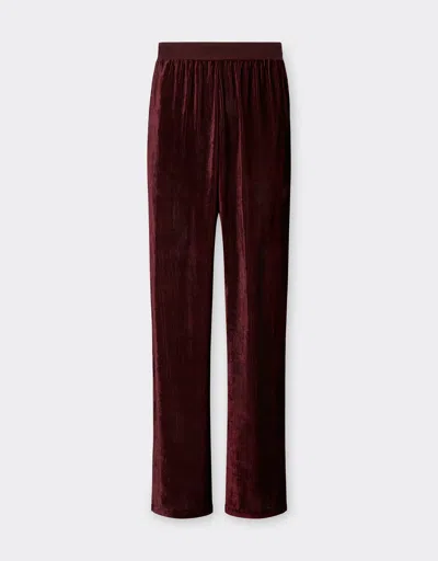 Ferrari Shiny Corduroy Pants In Brown
