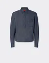 Ferrari Shirt In Denim Effect Tricotine