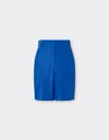 Ferrari Short Trousers In Liquid Leather In Klein Blue