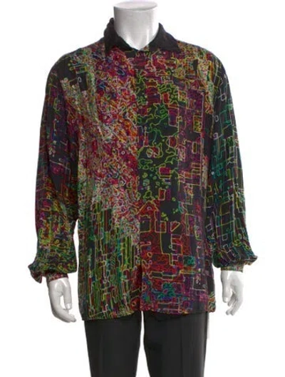 Pre-owned Ferrari Silk Graphic Print Shirt In Multi