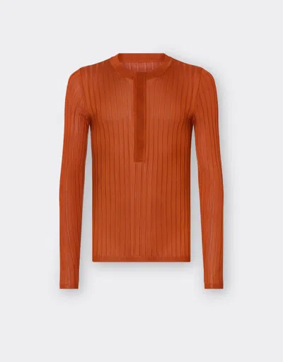 Ferrari Silk Jumper In Hide