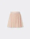 Ferrari Silk Voile Mini Skirt With Cavallino Dots Print