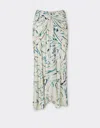 Ferrari Skirt In Viscose Fabric With Cavallino Print In Ecru