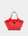 Ferrari Small Tote Bag In Raffia And Leather