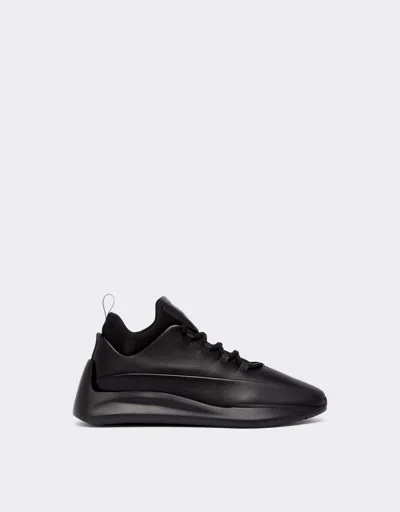 Ferrari Smooth Leather Driver-style Trainers In Black