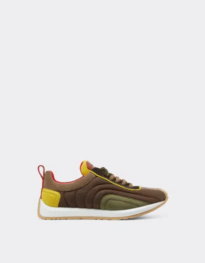 Ferrari Sneaker In Suede Nappa Leather, And Waxed Nylon In Black