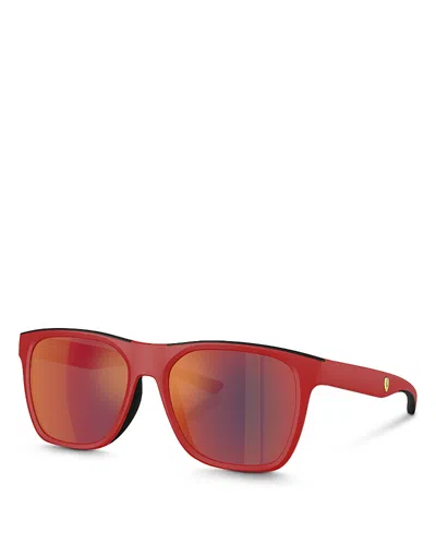 Ferrari Square Sunglasses, 57mm In Matte Red