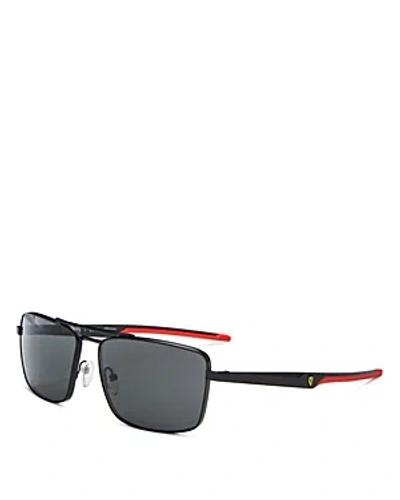 Ferrari Square Sunglasses, 60mm In Black/gray Solid