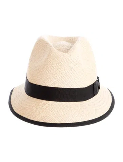 Pre-owned Ferrari Straw Sun Hat In Neutral