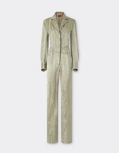 Ferrari Striped Jacquard Jumpsuit In Green