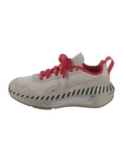 Pre-owned Ferrari Suede Printed Sneakers In Multi