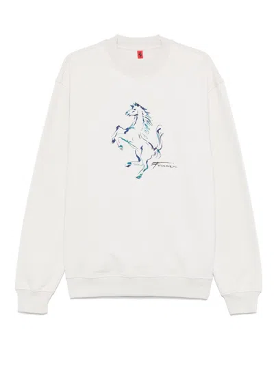 Ferrari Sweatshirt With Logo In Sand