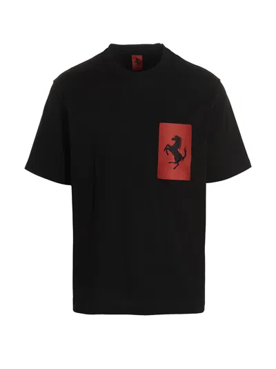Ferrari T-shirt Label Pocket In Black