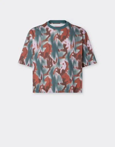 Ferrari T-shirt With Cavallino Ikat Print