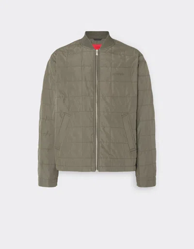 Ferrari Technical Nylon Bomber Jacket With 7x7 Check