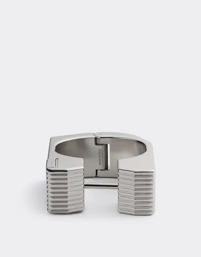 Ferrari Textured Metal Bracelet In Silver