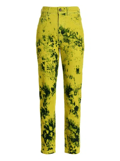 Ferrari Tie-dye Jeans In Yellow