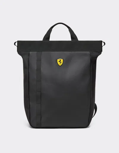 Ferrari Tote Backpack With  Scudetto In Nero