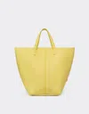 Ferrari Tote Bag In Smooth Nappa Leather In Giallo Modena